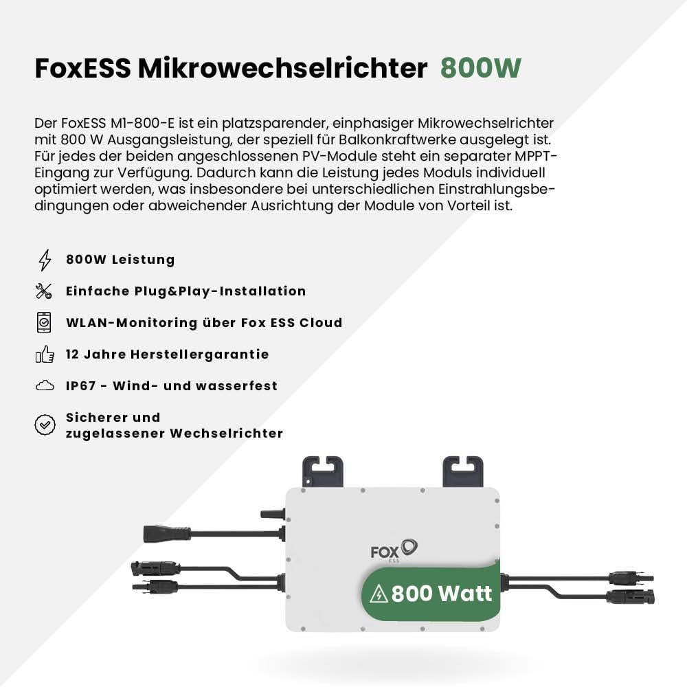 Fox Mikrowechselrichter 800Wp (M1-800E) – Bild 2