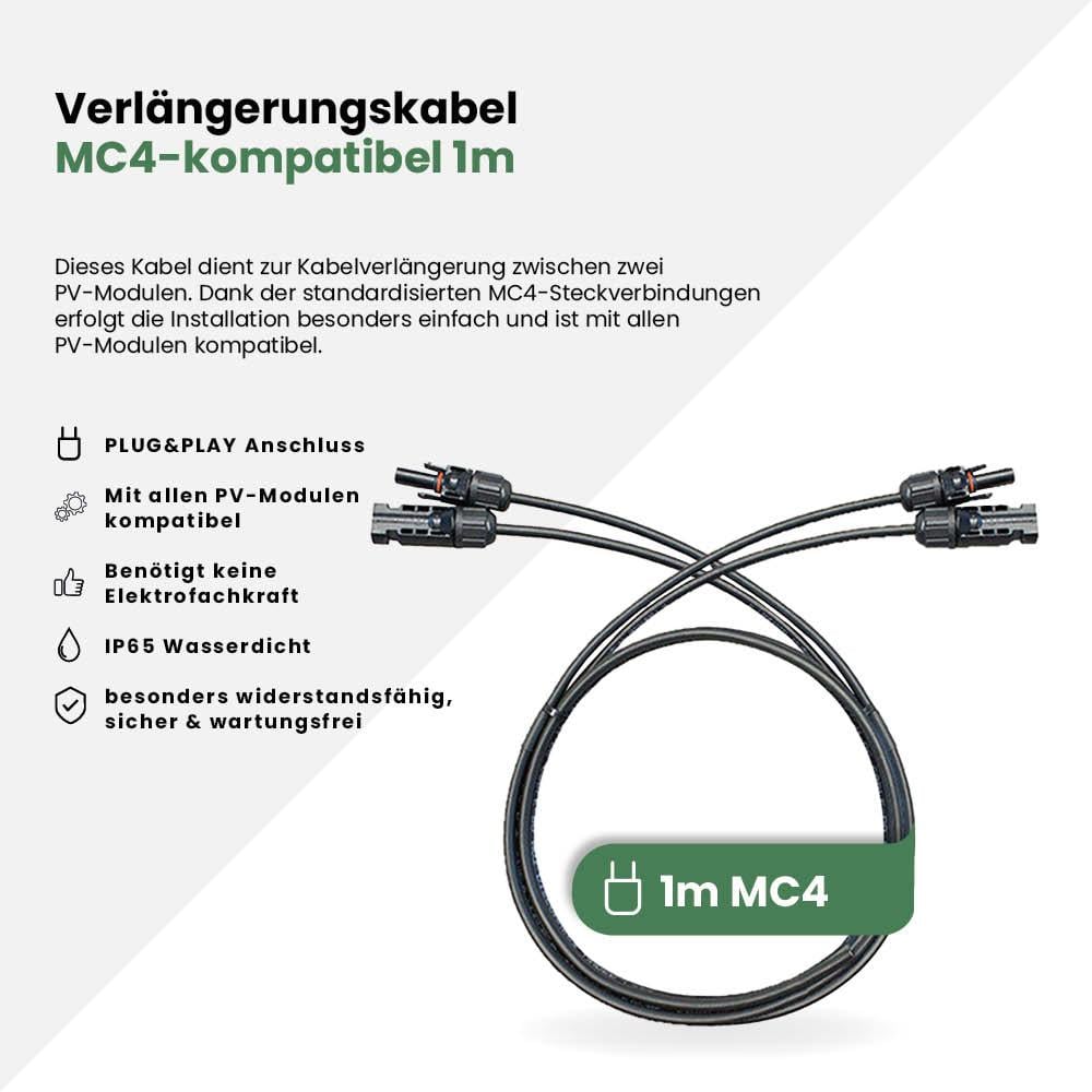 Verlängerungskabel MC4-kompatibel 1m – Bild 2