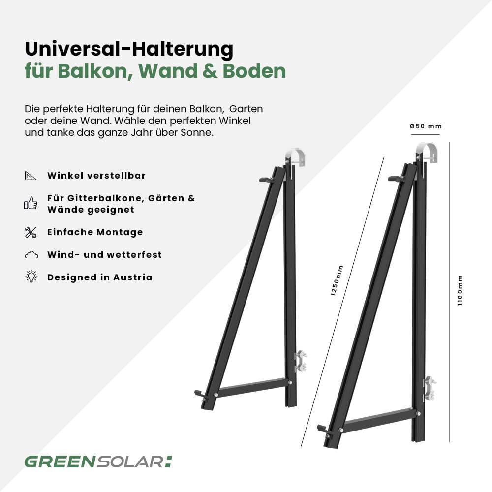 Balkonbefestigung für 3 Module – Bild 2