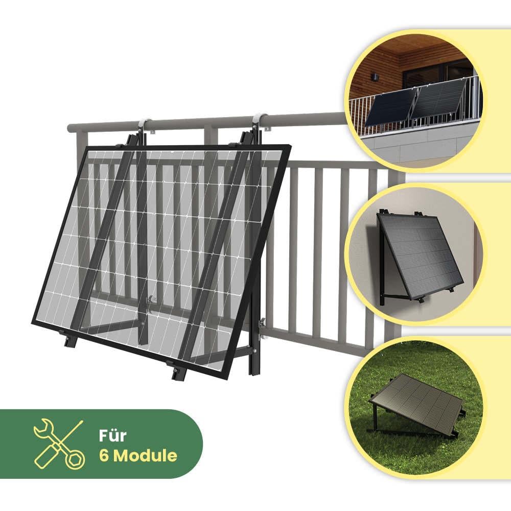 Balkonbefestigung für 6 Module