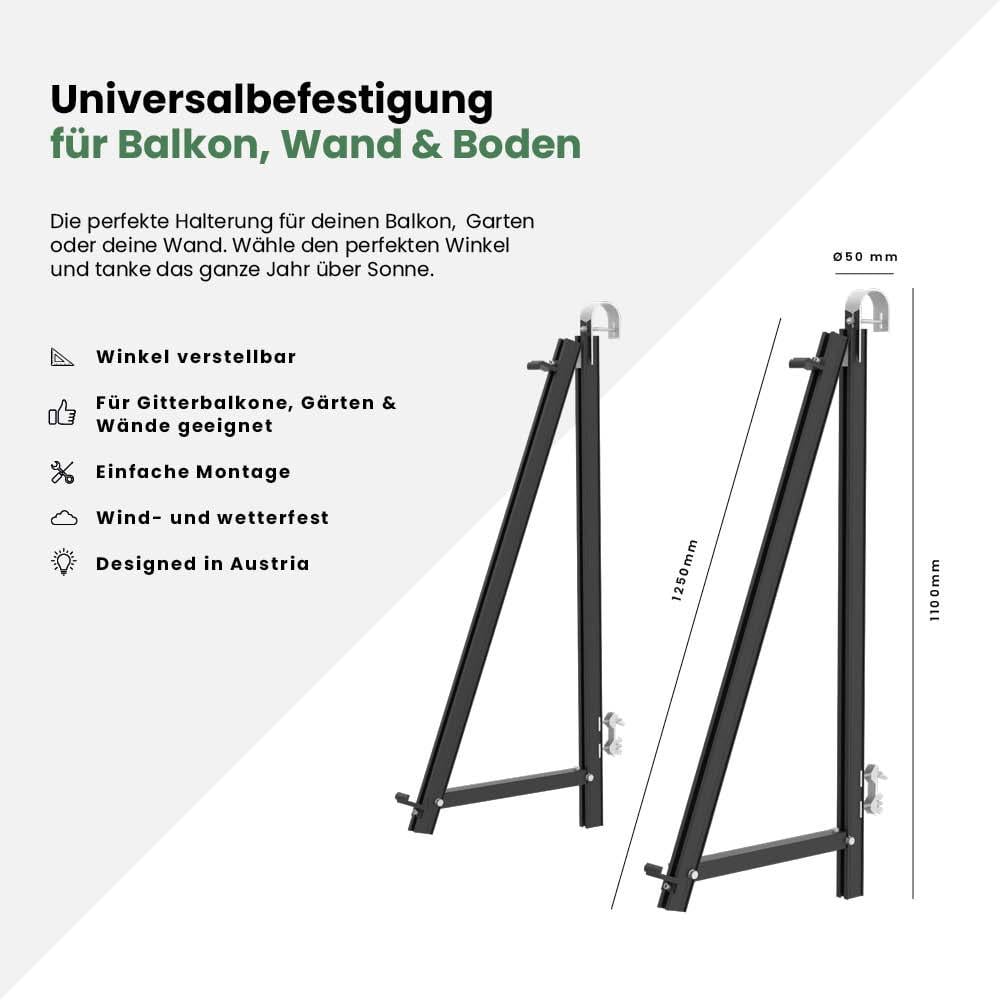 Balkonbefestigung für 6 Module – Bild 2