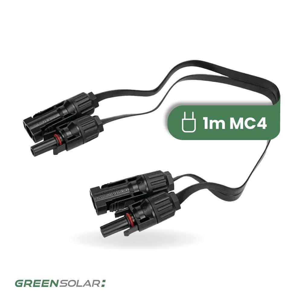 Flachbandkabel MC4-kompatibel 1m