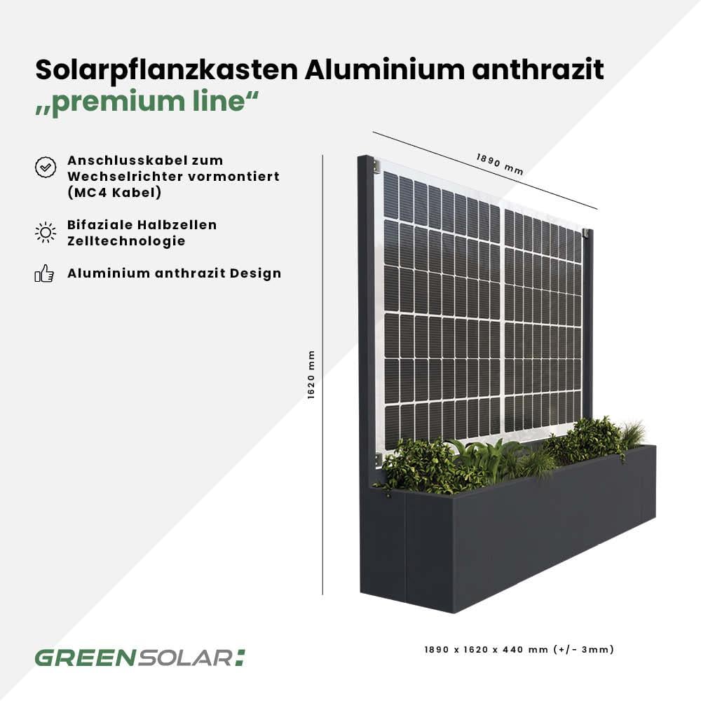 Solarpflanzkasten 840/800 Aluminium anthrazit – Bild 5