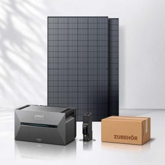 Balkonkraftwerk 1000Wp mit Speicher 2,7kWh Anker Solix Solarbank 3