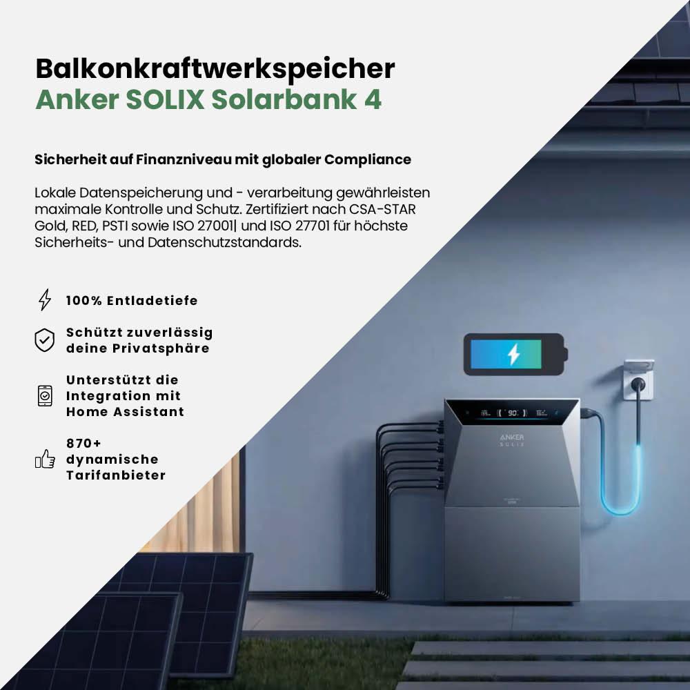 Balkonkraftwerk 1500Wp mit Anker SOLIX Solarbank 4 E5000 Pro – Bild 5