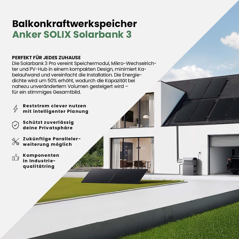 Balkonkraftwerk 2000Wp mit Anker SOLIX Solarbank 3 E2700 Pro – Bild 6