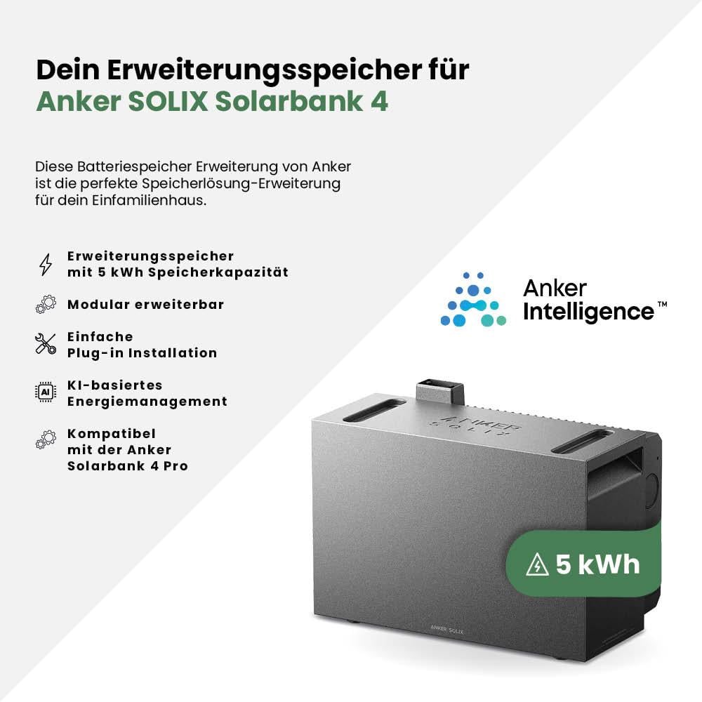 3 x Anker SOLIX Solarbank 4 E5000 Pro Erweiterung – Bild 2