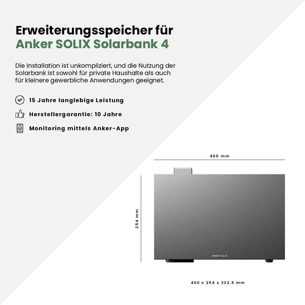 3 x Anker SOLIX Solarbank 4 E5000 Pro Erweiterung – Bild 4