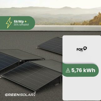 Solaranlage Flachdach 6kWp mit Speicher 5,76 kWh