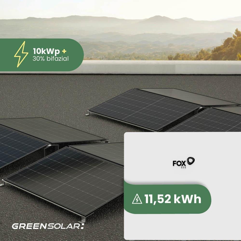 Solaranlage Flachdach 10kWp mit Speicher 11,52 kWh