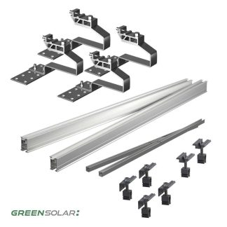 Ziegeldachbefestigung 2x Grundset & 6 Erweiterungen für 8 Module