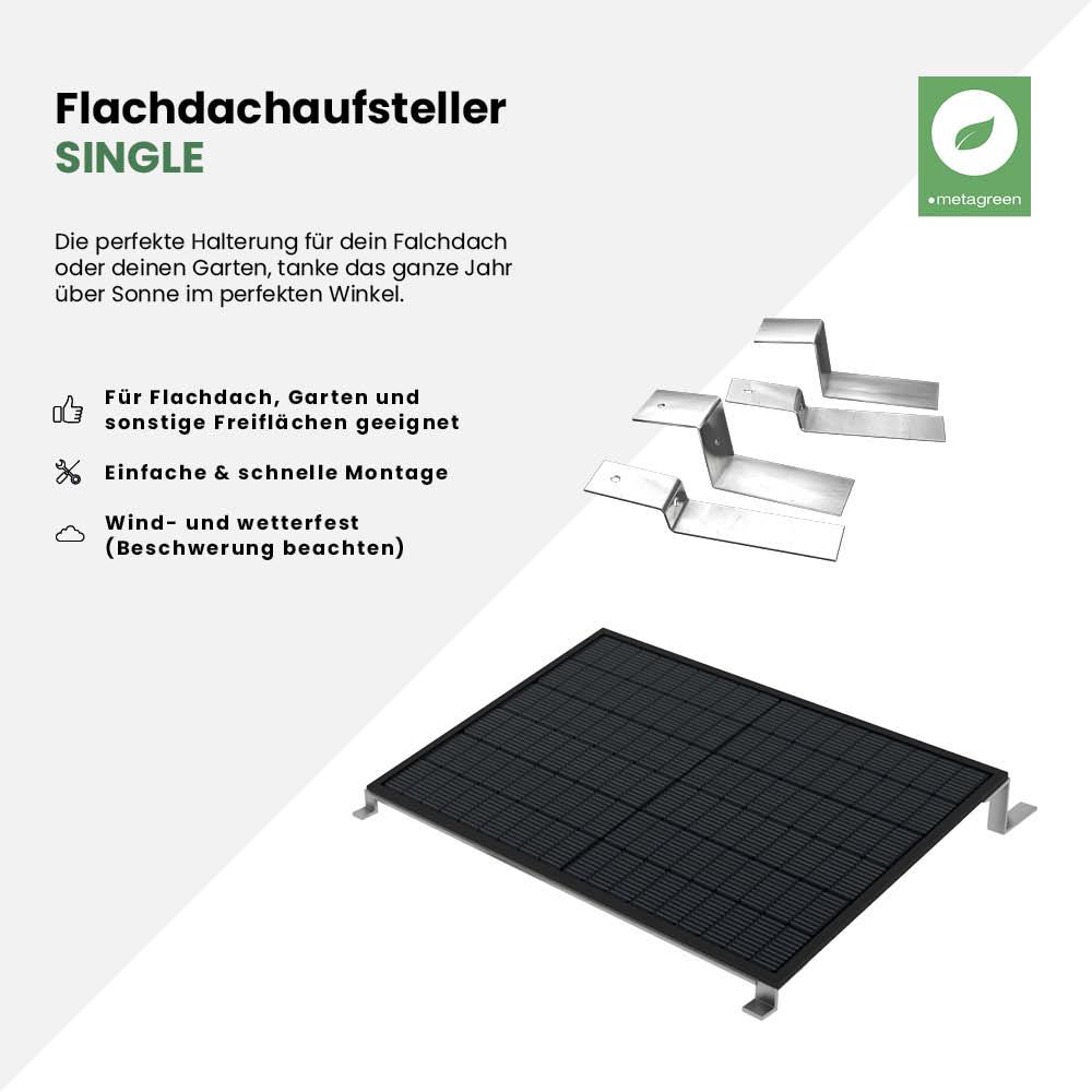 Flachdachaufsteller für 10 Module SINGLE – Bild 2