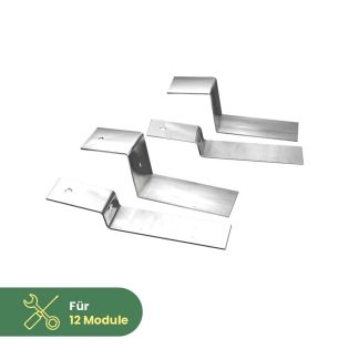 Flachdachaufsteller für 12 Module SINGLE
