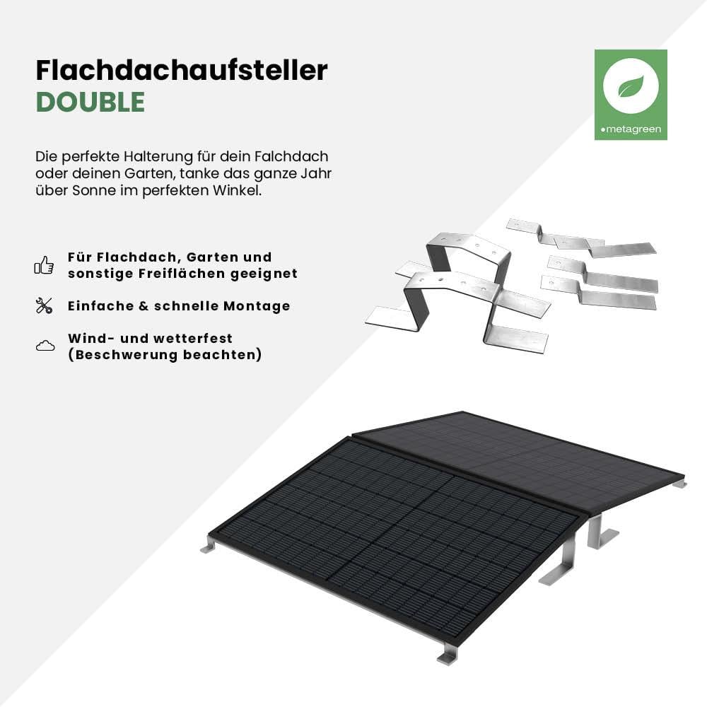 Flachdachaufsteller für 10 Module DOUBLE – Bild 2