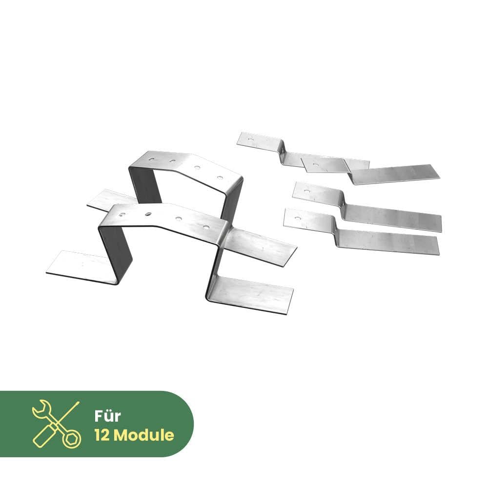 Flachdachaufsteller für 12 Module DOUBLE