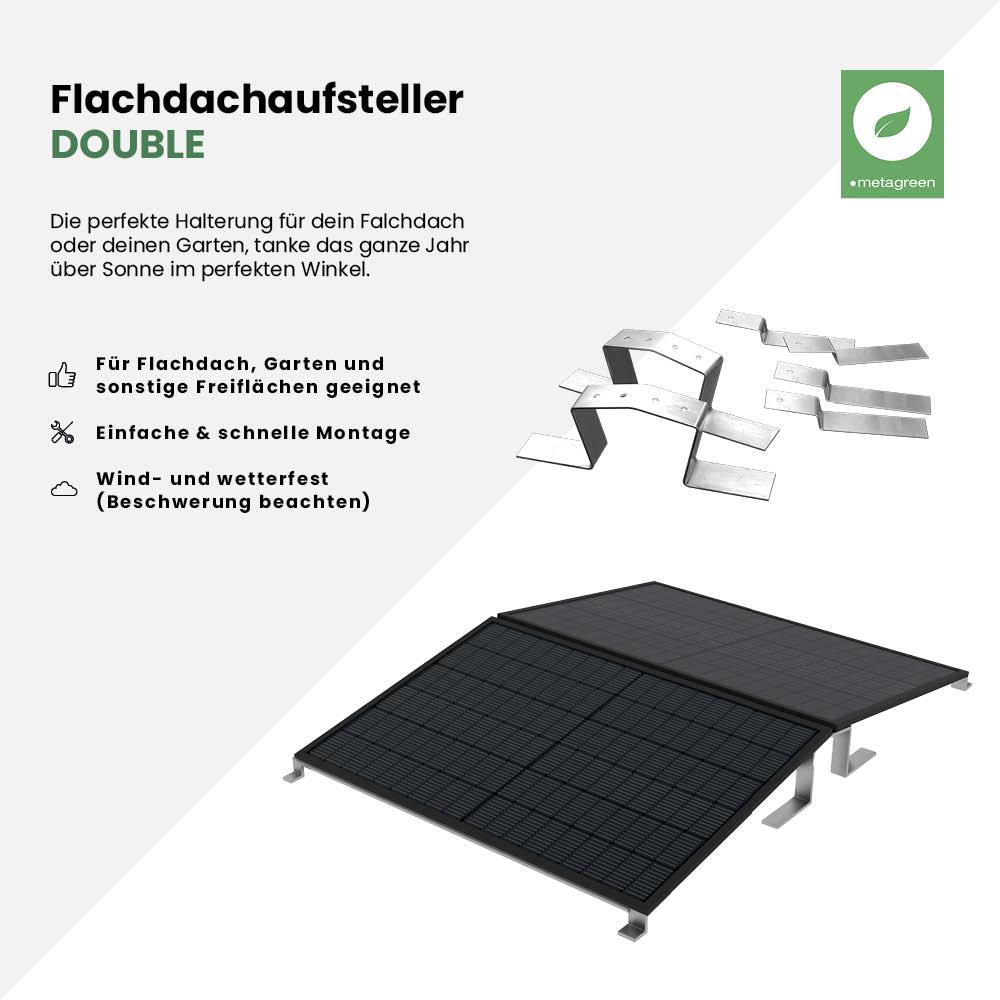 Flachdachaufsteller für 12 Module DOUBLE – Bild 2