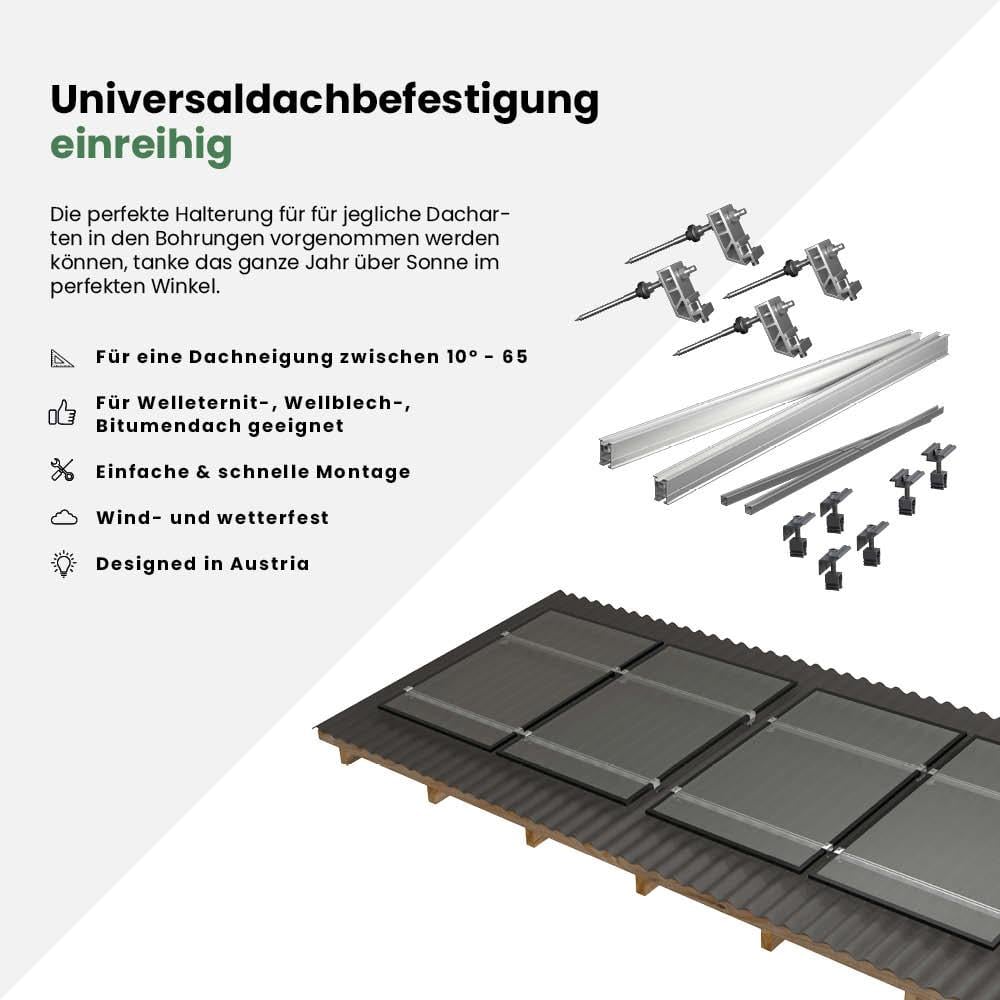 Universaldachbefestigung für 10 Module einreihig – Bild 2