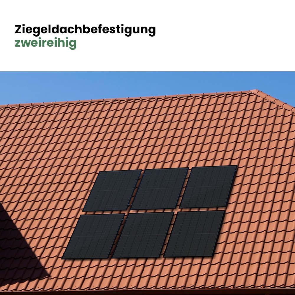 Ziegeldachbefestigung für 4 Module zweireihig – Bild 3
