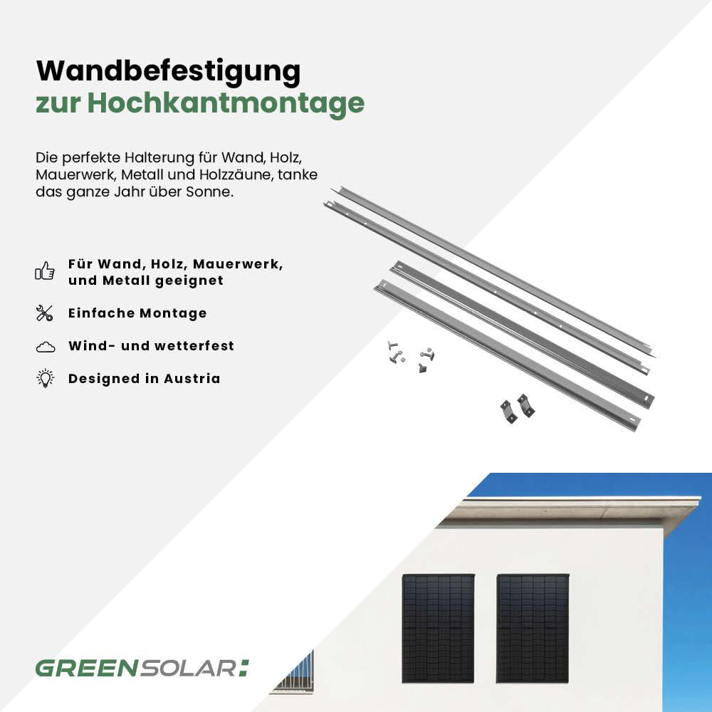Wandbefestigung für 4 Module zur Hochkantmontage – Bild 2