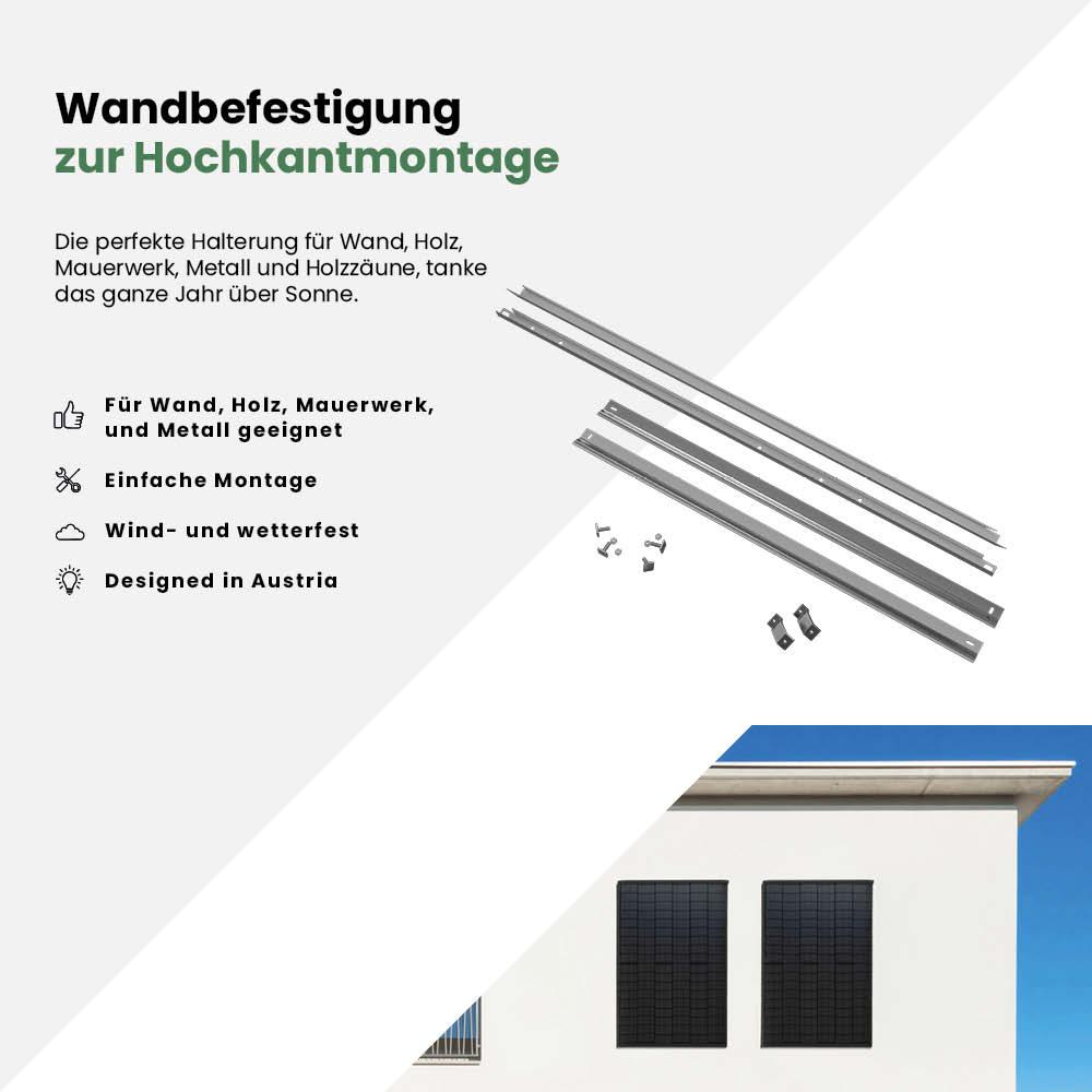 Wandbefestigung für 8 Module zur Hochkantmontage – Bild 2