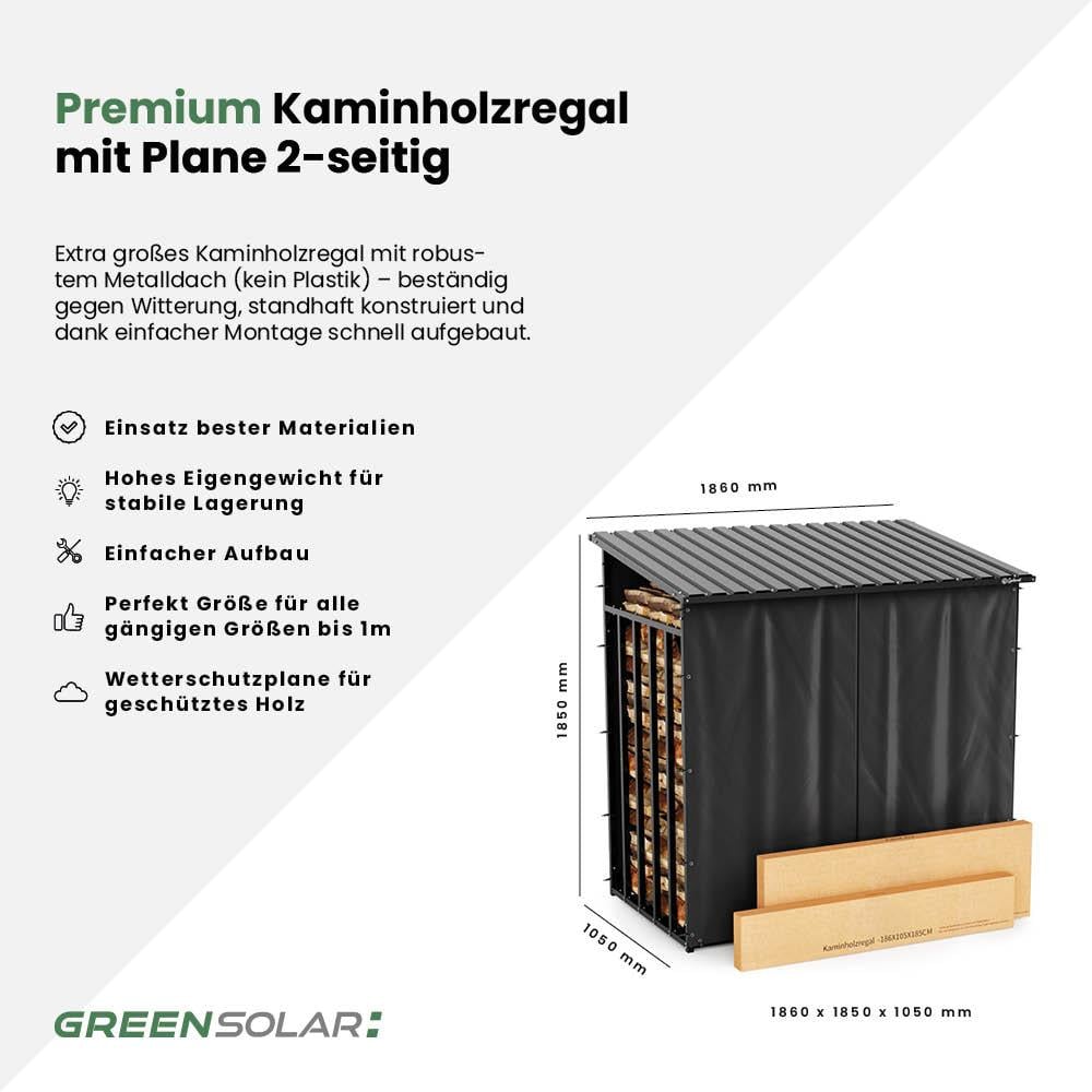 Kaminholzregal inkl. Plane – Bild 6